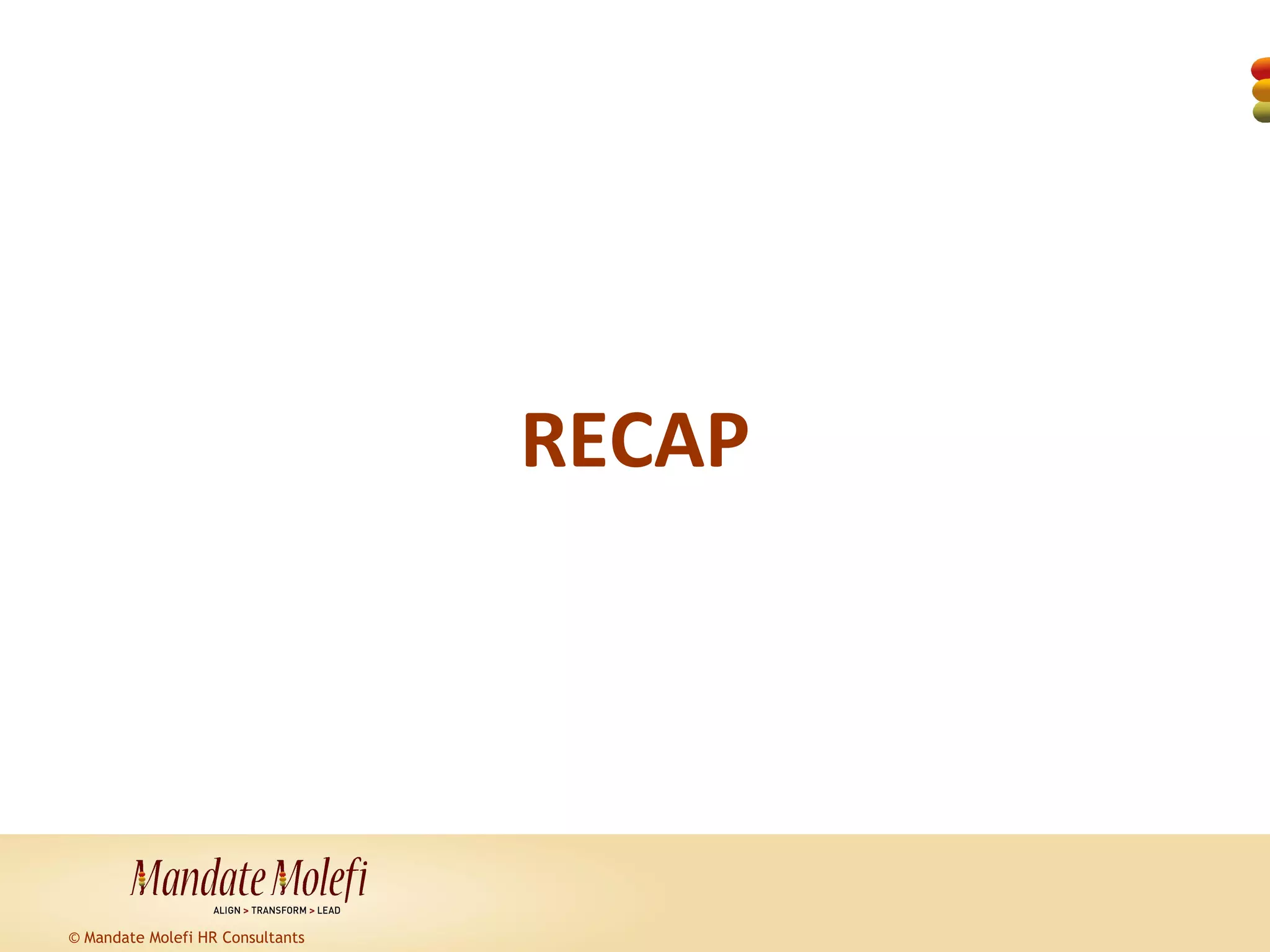 RECAP




© Mandate Molefi HR Consultants
 