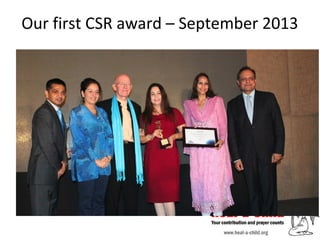 Our first CSR award – September 2013

 