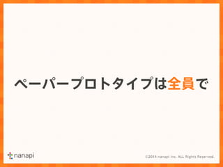 ペーパープロトタイプは全員で 
 
