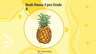 Buah Nanas 3 pcs Grade
B
WA : 0858-5586-
 