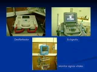 Desfibrilador Ecógrafo Monitor signos vitales 