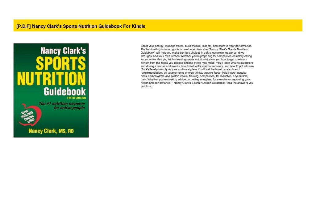 [P.D.F] Nancy Clark's Sports Nutrition Guidebook For Kindle
