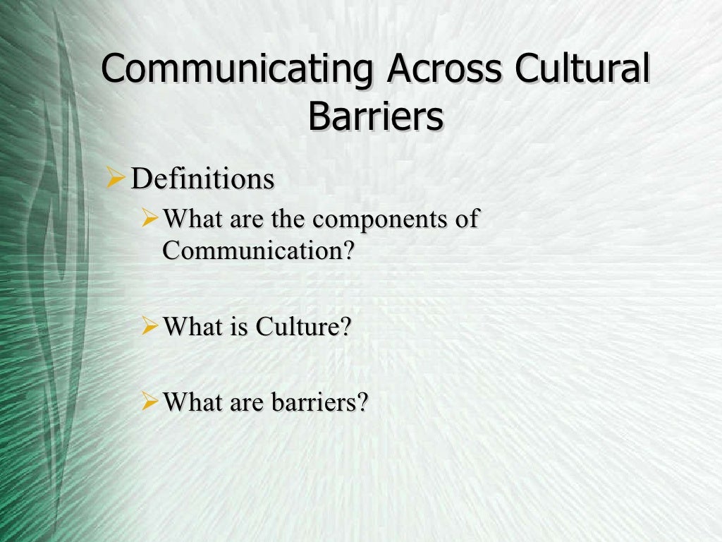 CrossCultural Communication Barriers