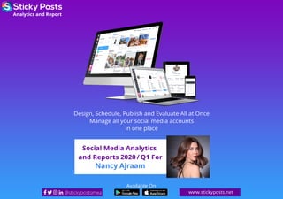 Social Media Analytics & Report 2020 Q1 for Nancy Ajram