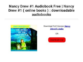 nancy drew online free books