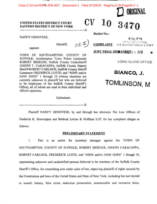 Case 2:10-cv-03470-JFB-AKT Document 1 Filed 07/29/10 Page 1 of 39 PageID #: 1
 