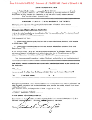 Case 2:10-cv-03470-JFB-AKT Document 1-2 Filed 07/29/10 Page 2 of 2 PageID #: 41
 