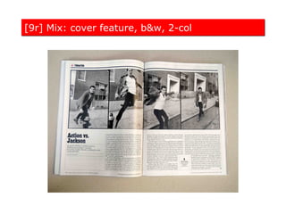 [9r] Mix: cover feature, b&w, 2-col
 
