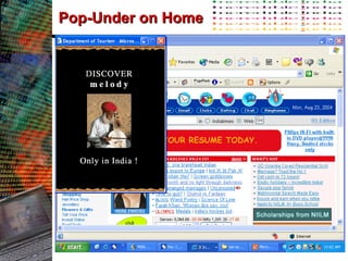 Pop-Under on Home 