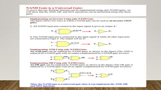 Nand and nor gate