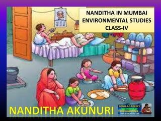 NANDITHA IN MUMBAI
ENVIRONMENTAL STUDIES
CLASS-IV
 