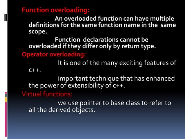 pointer, virtual function and polymorphism | PPT