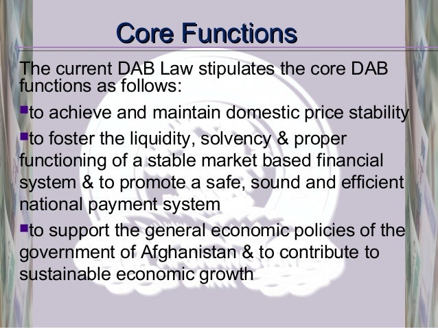 An Introduction To Da Afghanistan Bank And Its Monetary Policy By Taj