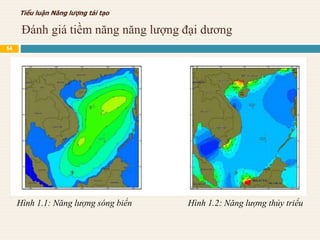 Đánh giá tiềm năng năng lượng đại dương
Tiểu luận Năng lượng tái tạo
Hình 1.1: Năng lượng sóng biển Hình 1.2: Năng lượng thủy triểu
54
 