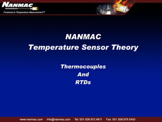 NANMAC Temperature Sensor Theory Thermocouples And RTDs 