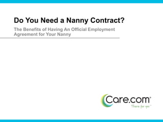 Do You Need a Nanny Contract? The Benefits of Having An Official Employment Agreement for Your Nanny 