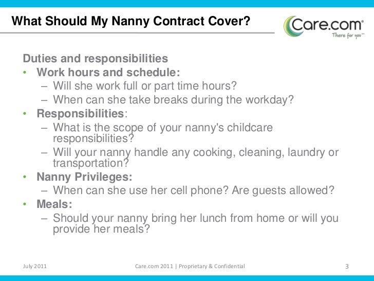 nanny contract samples