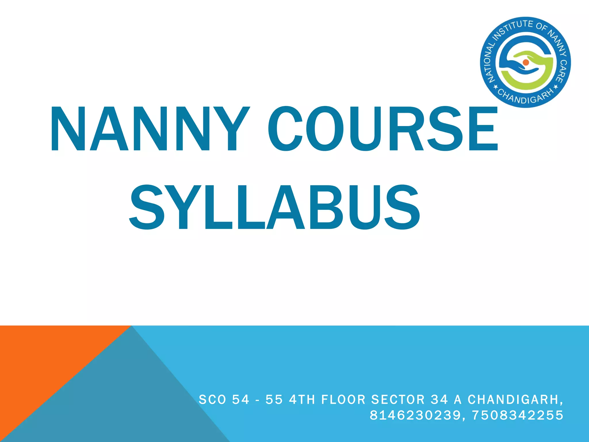 Nanny course syllabus PDF