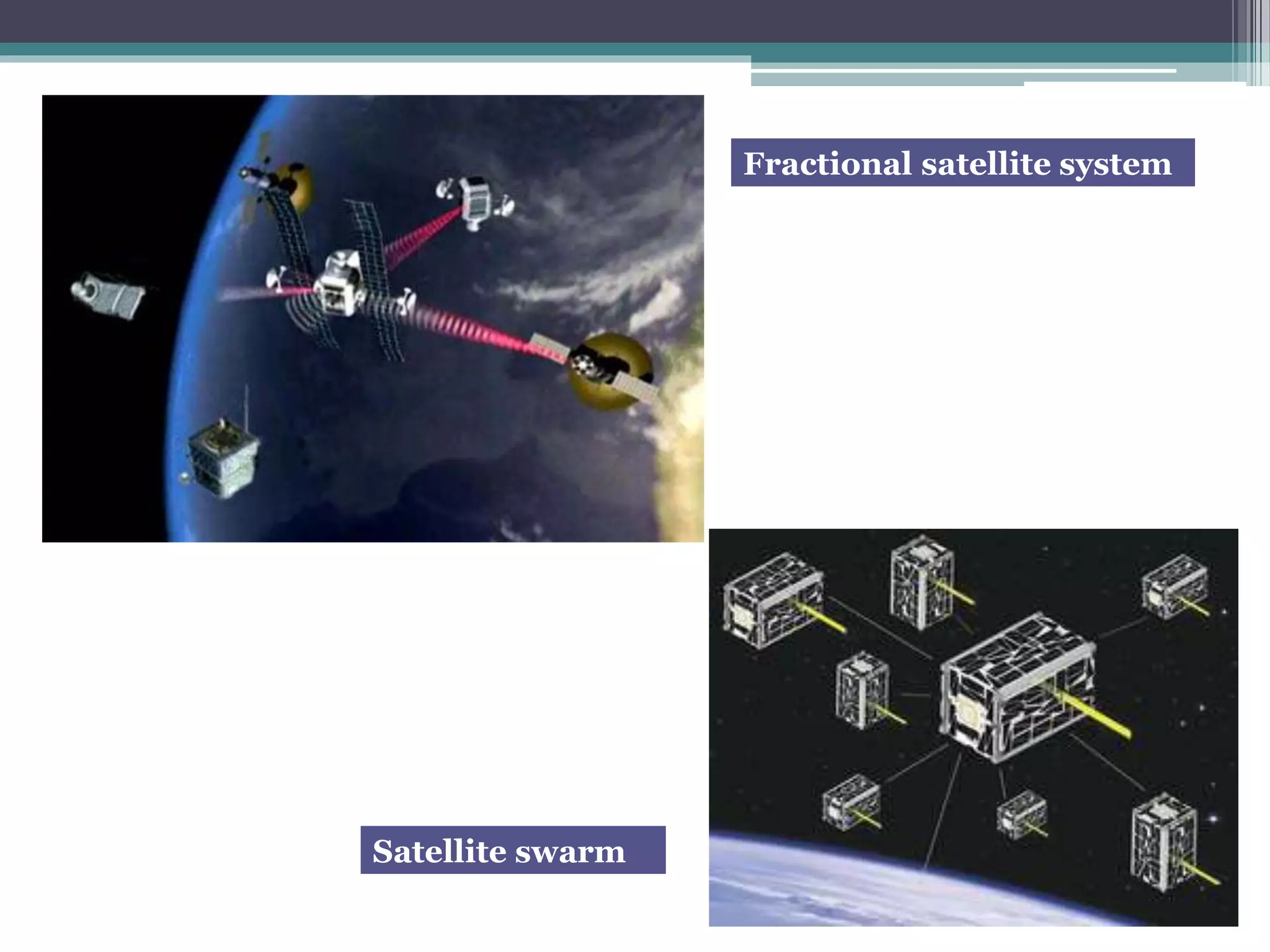 Fractional satellite system
Satellite swarm
 