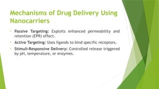 Nano-Sized carriers for drug delivery and drug carrier (2).pptx