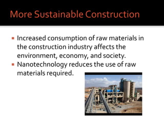 Nano technology in construction materials | PPTX