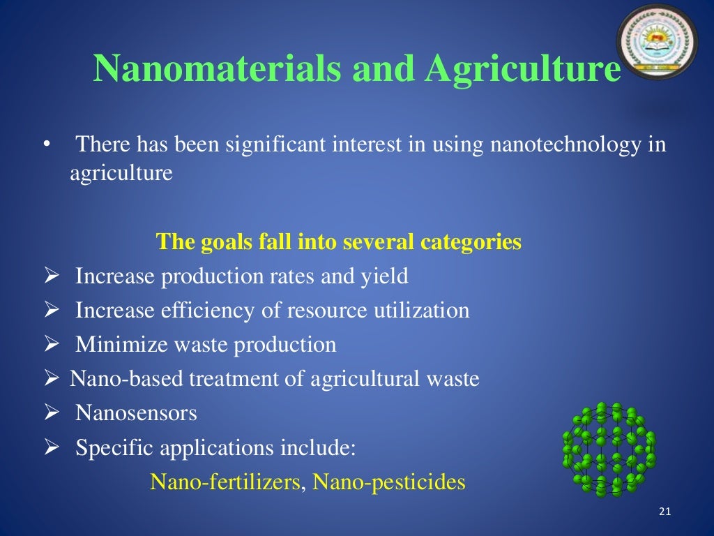 Application Of Nanotechnology In Agriculture With Special Reference T 