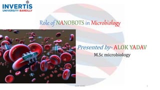 Role of NANOBOTS in Microbiology
ALOK YADAV 1
Presented by- ALOK YADAV
M.Sc microbiology
 
