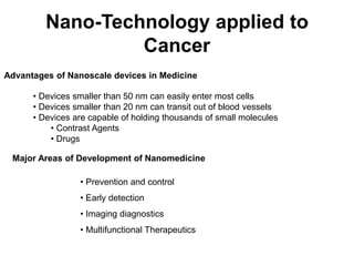 Nano medicine and drug delivery in biomedical imaging | PPT
