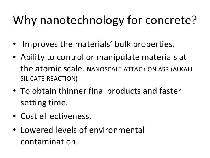 Paper presentation on nanotechnology of concrete mesh