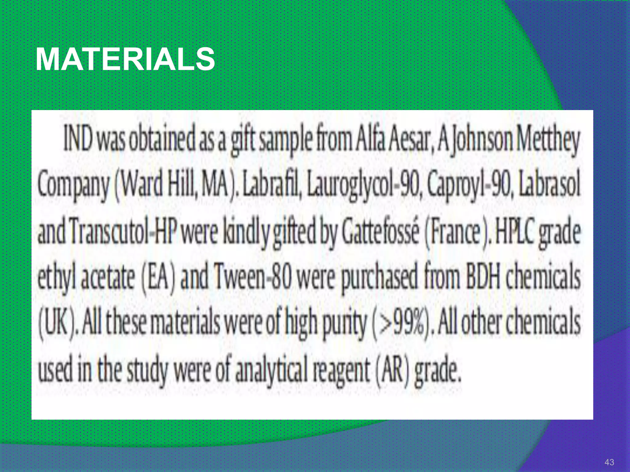 MATERIALS




            43
 