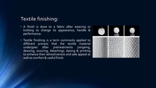Nano Finishing of Textiles | PPTX