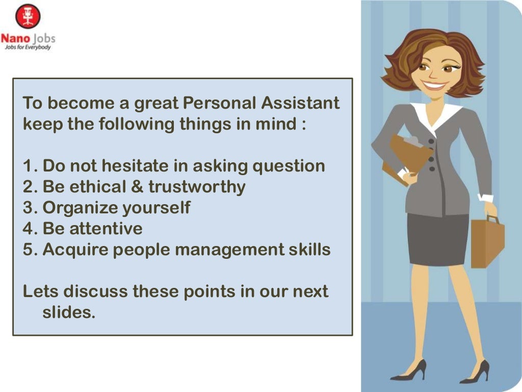 5 Steps To Become A Great Personal Assistant By Nanojobs