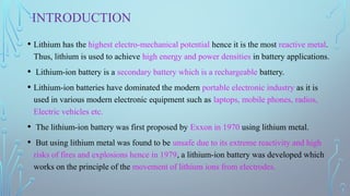 Comprehensive Overview of Lithium-Ion Batteries in Sustainable Energy ...