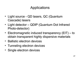 Qd Applications Nanomaterials | PPT