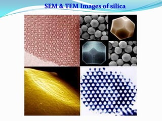 SEM & TEM Images of silica
 