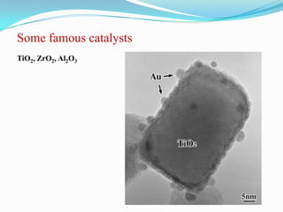 Some famous catalysts
TiO2, ZrO2, Al2O3
 
