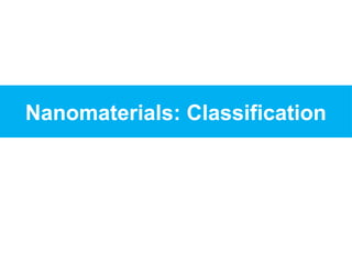 Nanomaterials: Classification
 