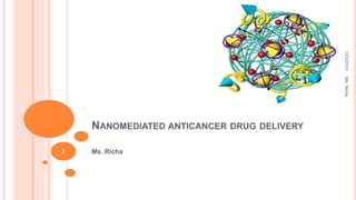 NANOMEDIATED ANTICANCER DRUG DELIVERY
Ms. Richa
1/25/2013
Ms.
Richa
1
 