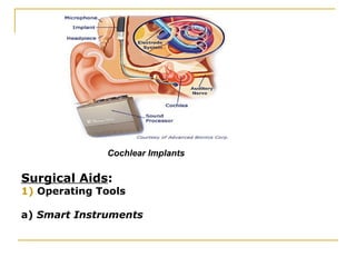 Cochlear Implants Surgical Aids : 1)  Operating Tools a)  Smart Instruments 