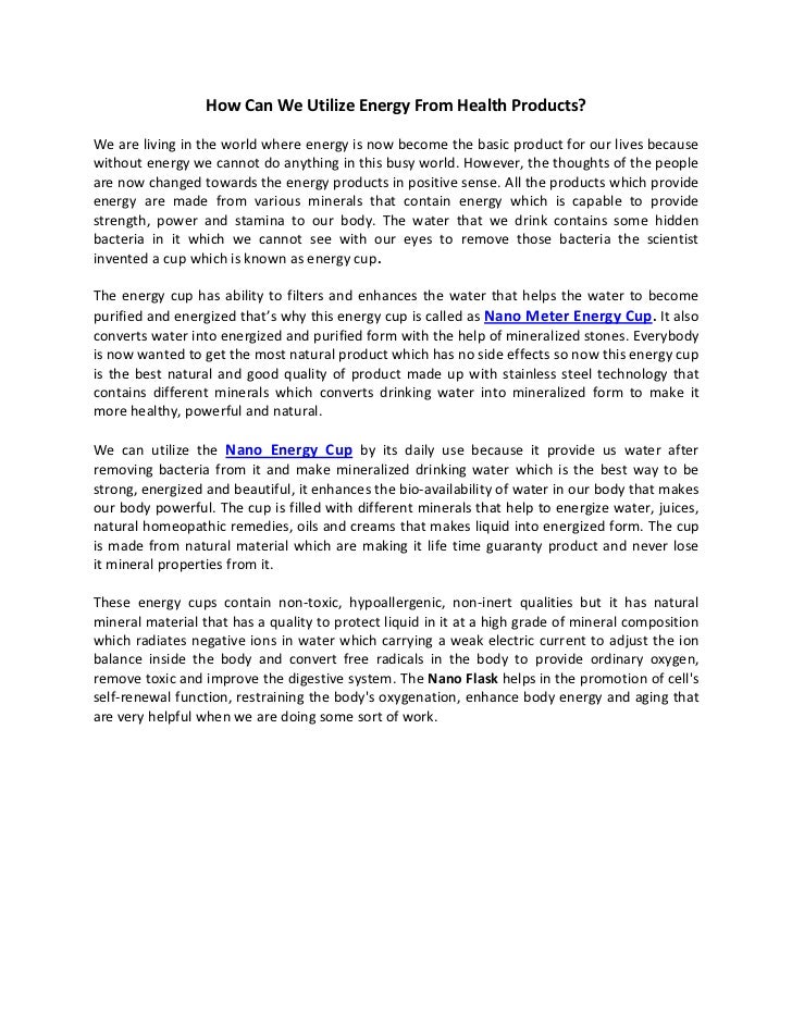 nanometer energy cup