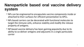 Nanoparticle based oral delivery of vaccines | PPT