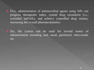 Nanoparticles based drug delivery systems for treatment of | PPTX