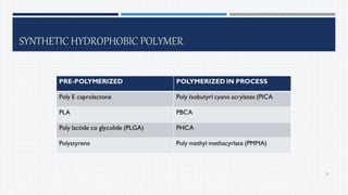 SYNTHETIC HYDROPHOBIC POLYMER
14
 