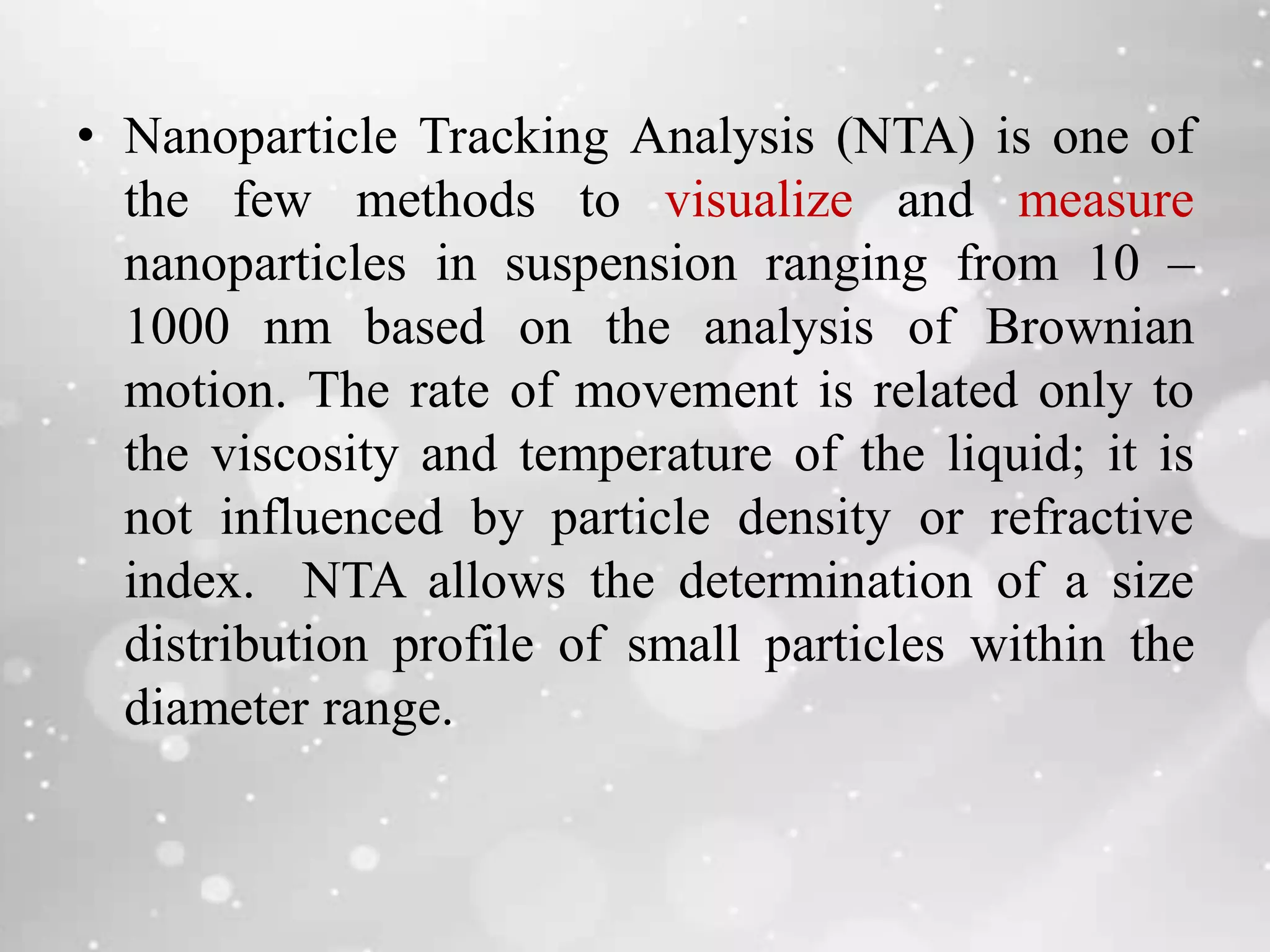 Nanoparticle tracking analysis | PDF