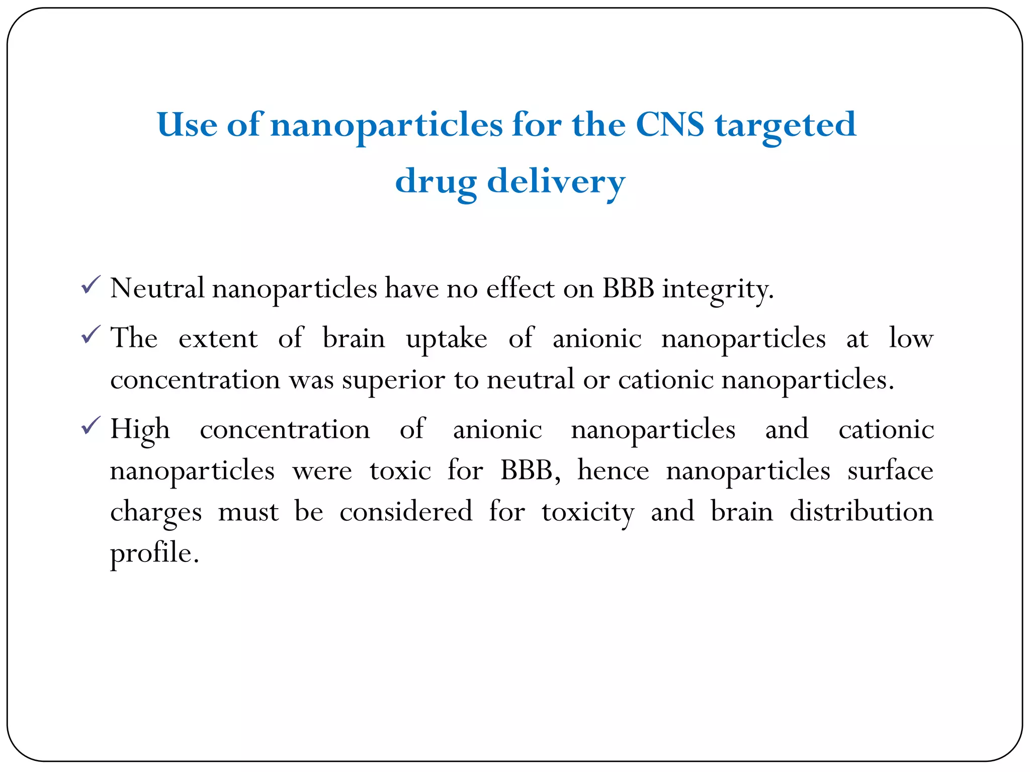 Nanoparticulate systems for brain delivery of drugs | PDF