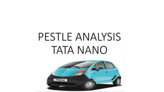 PESTLE ANALYSIS
TATA NANO
 