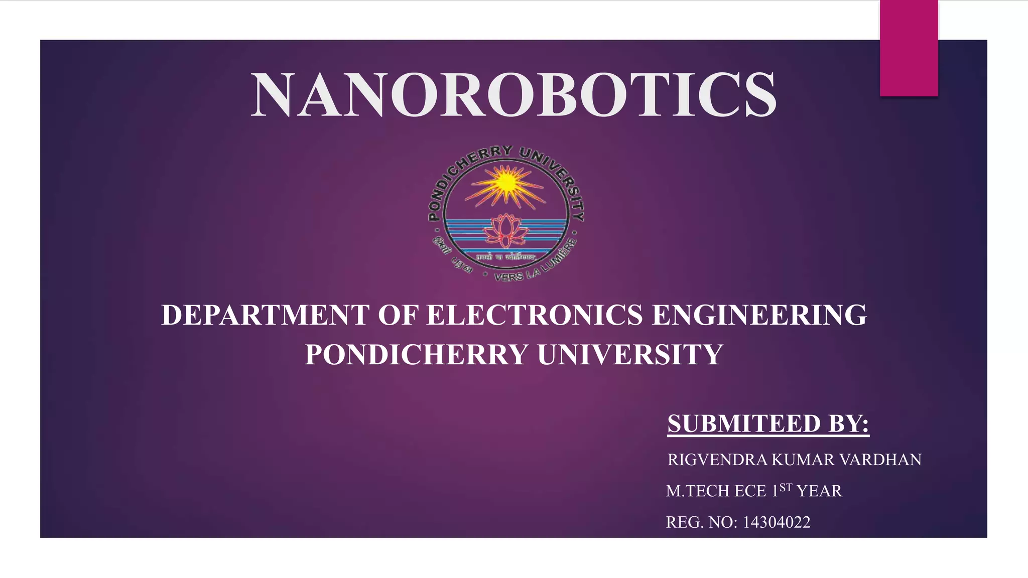 Nanorobotics | PPTX