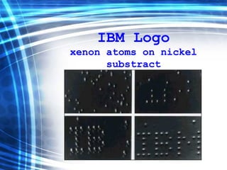 IBM Logo xenon atoms on nickel substract 