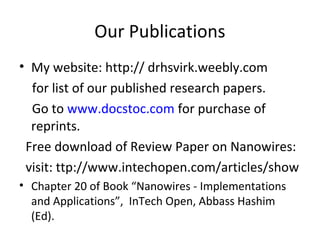 Fabrication of Nanomaterials by Chemical Route: An Overview | PPT