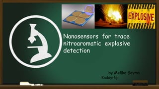 Nanosensors for trace
nitroaromatic explosive
detection
by Melike Şeyma
Kadayıfçı
 